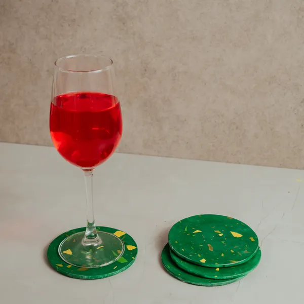 Pack_Of_4_Green_Variegated_Smooth_Finish_Coaster_For_Kitchen
