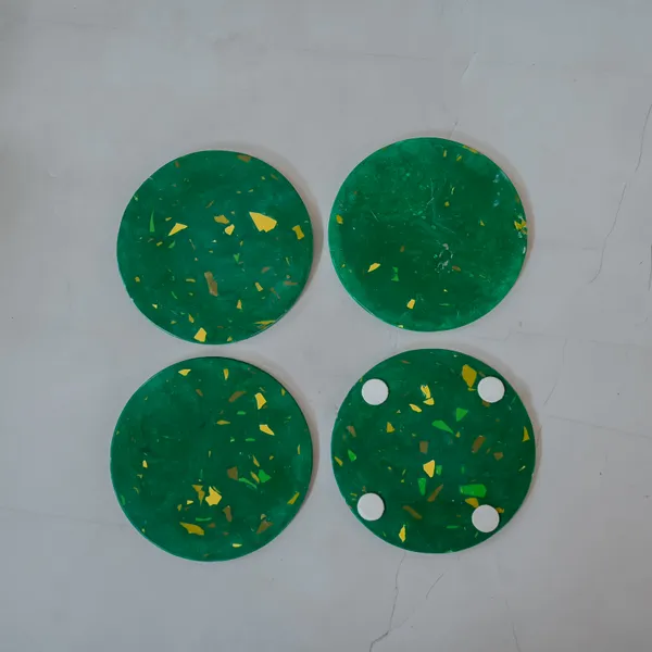 Pack_Of_4_Green_Variegated_Smooth_Finish_Coaster_For_Kitchen
