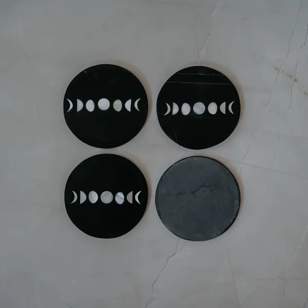 Pack_Of_4_Black_Lunar_Phases_Marble_Inlay_Coaster_For_Kitchen
