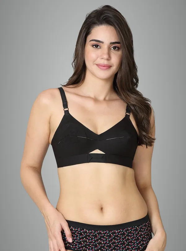 Winsome_Women_Full_Coverage_Non_Padded_Bra_(Black)