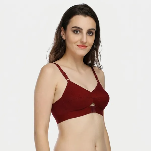 Winsome_Women_Full_Coverage_Non_Padded_Bra_(Maroon)