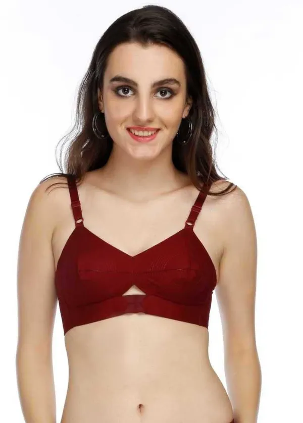 Maroon_Cotton_Low_Back_Bra_For_Women