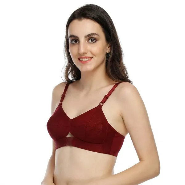 Maroon_Cotton_Low_Back_Bra_For_Women