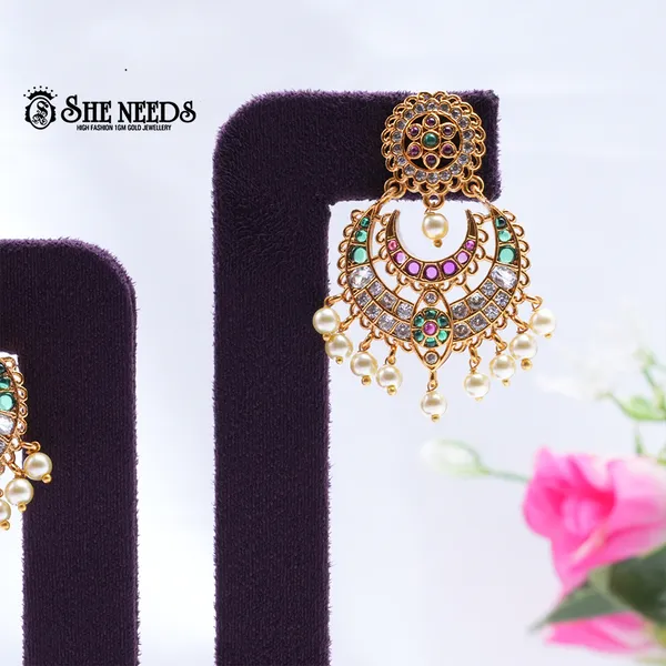 Green_Brass_Premium_&_elegant_Gold_Plated__Ear_Rings_For_Women