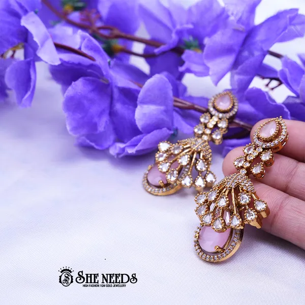 Light_Pink_Brass_Premium_&_elegant_Gold_Plated__Jumkas_For_Women