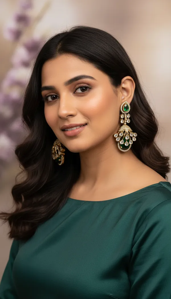 Green_Brass_Premium_&_elegant_Gold_Plated__Jumkas_For_Women