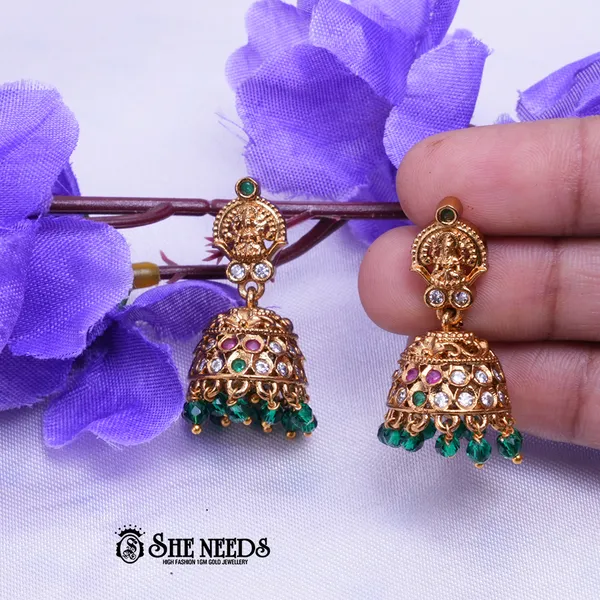 Green_Brass_Premium_&_elegant_Gold_Plated__Jumkas_For_Women