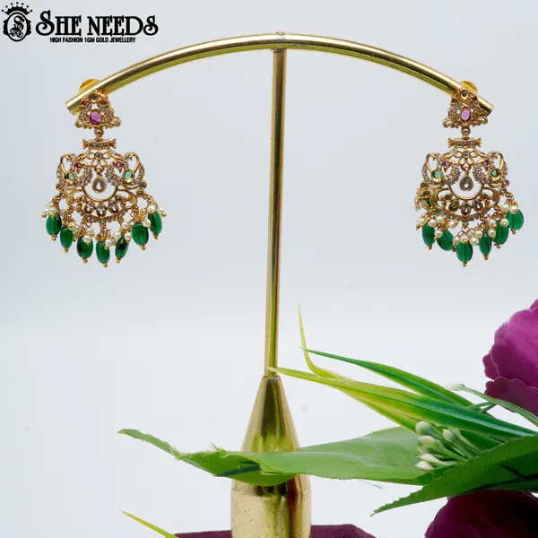 Green_Matte_Chandbali_Earrings_For_Women