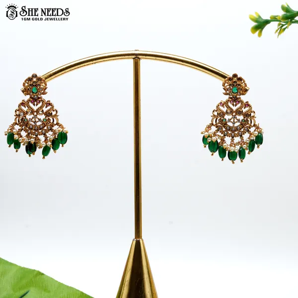 Green_Temple_Chandbali_Earrings_For_Women