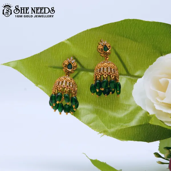 Regal_Dual-Tone_Temple_Jhumka_For_Women