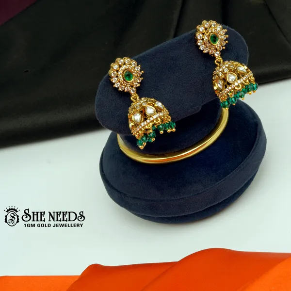 Green_Gold_PlatedFloral_Stone_Temple_Jhumkas_For_Women