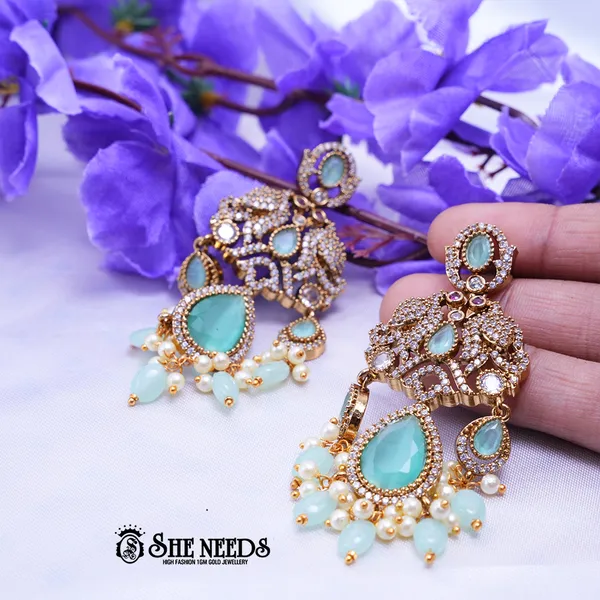 Light_Green_Brass_Premium_&_elegant_Gold_Plated__Jumkas_For_Women