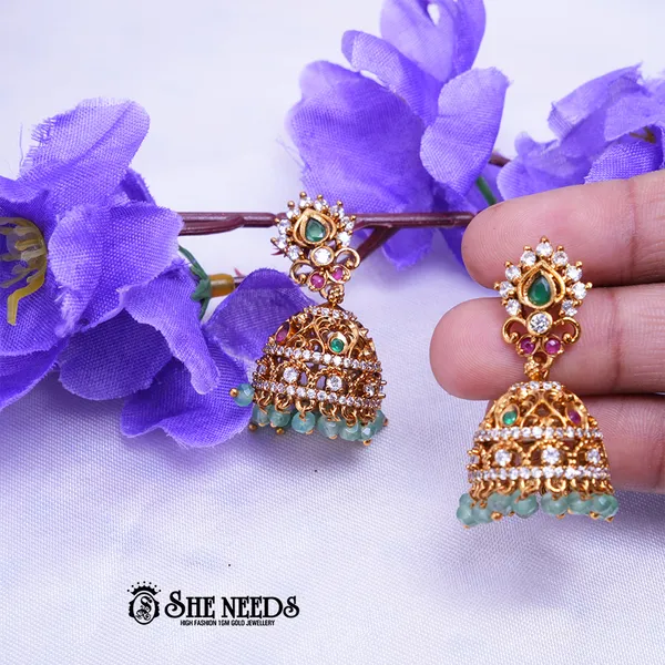 Light_Green_Brass_Premium_&_elegant_Gold_Plated__Jumkas_For_Women