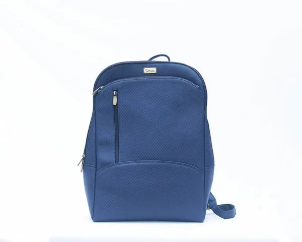 Spuni_Veya_Blue_Diamond_Textured_Leather_Laptop_Backpack_for_Men_&_Women_|_15.6_inch_Padded