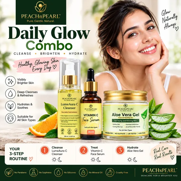 PeachnPearl_Daily_Glow_Cleanser_Serum_Aloe_Vera_Gel_Set