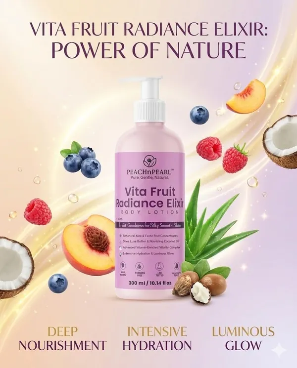 VitaFruit_Radiance_Elixir_Body_Lotion,_300ml,_Paraben_Free,_with_Botanical_Aloe,_Exotic_Fruit_Concentrates,_Shea_Butter_&_Coconut_Oil,_Vitamin-Enriched,_for_All_Skin_Types