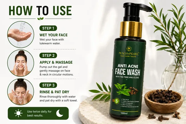 PEACHnPEARL_Anti_Acne_Face_Wash_for_Women_with_Tea_Tree_&_Clove_|_Face_Cleanser_for_Acne-Prone_&_Oily_Skin_|_100_ml