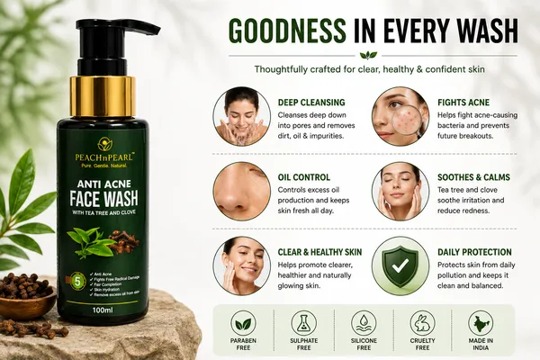 PEACHnPEARL_Anti_Acne_Face_Wash_for_Women_with_Tea_Tree_&_Clove_|_Face_Cleanser_for_Acne-Prone_&_Oily_Skin_|_100_ml