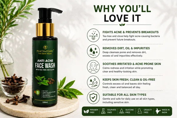 PEACHnPEARL_Anti_Acne_Face_Wash_for_Women_with_Tea_Tree_&_Clove_|_Face_Cleanser_for_Acne-Prone_&_Oily_Skin_|_100_ml