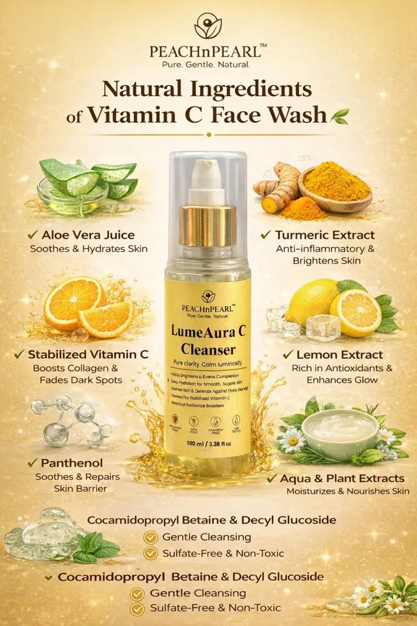 LumeAura_C_Facial_Cleanser,_Vitamin_C_Enriched,_Natural_Brightening_Face_Wash_with_Aloe_Vera,_Turmeric,_Lemon_Extract,_100ml
