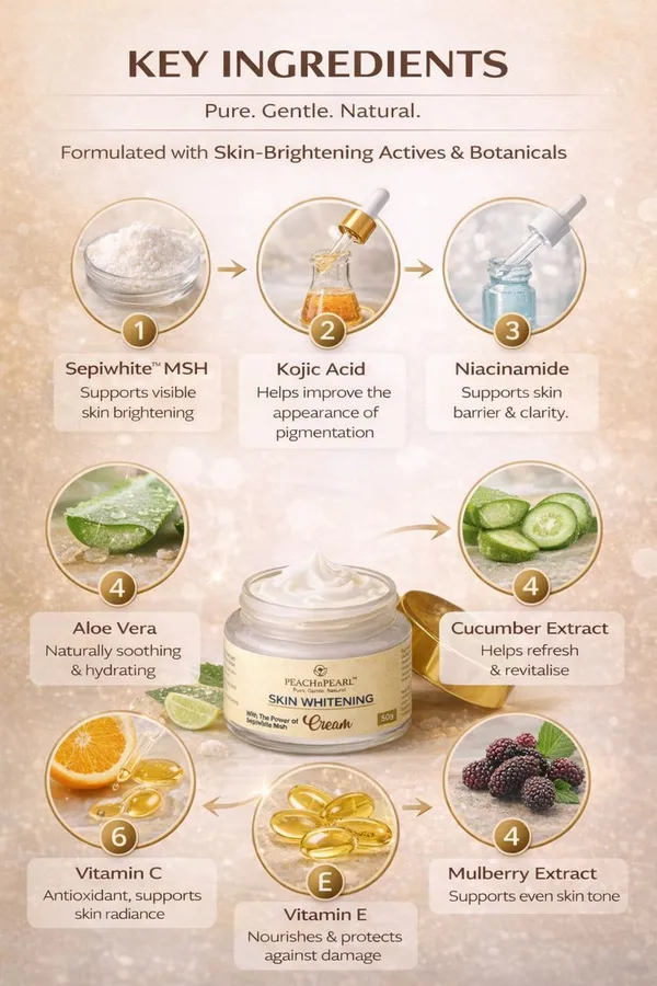 PEACHnPEARL™_Skin_Whitening_Cream_with_Sepiwhite™_MSH_–_Brightening_&_Even_Skin_Tone_Moisturiser_(50g_EACH)