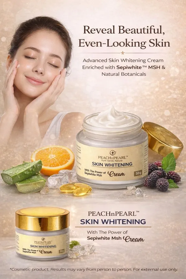 PEACHnPEARL™_Skin_Whitening_Cream_with_Sepiwhite™_MSH_–_Brightening_&_Even_Skin_Tone_Moisturiser_(50g_EACH)