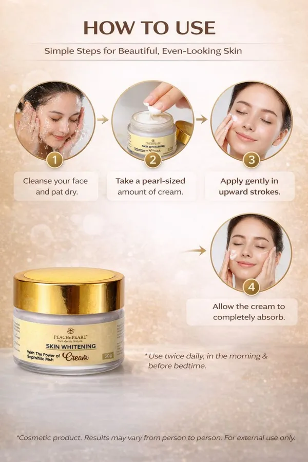 PEACHnPEARL™_Skin_Whitening_Cream_with_Sepiwhite™_MSH_–_Brightening_&_Even_Skin_Tone_Moisturiser_(50g_EACH)