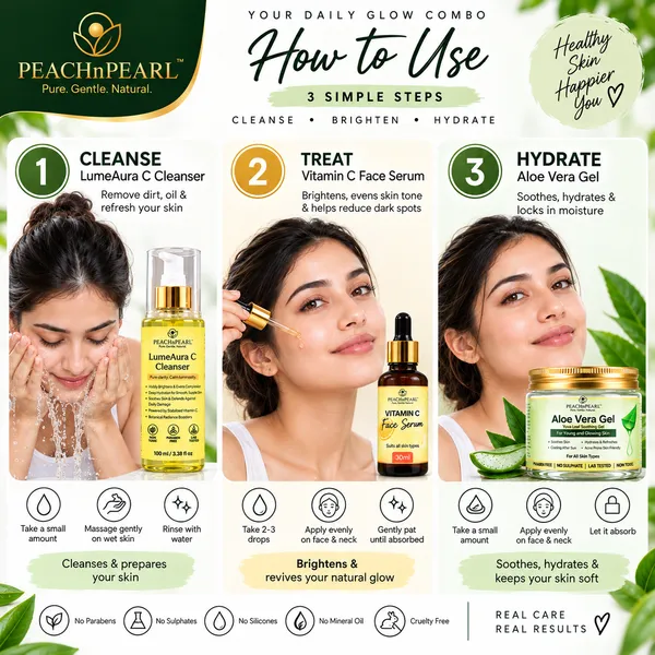PeachnPearl_Daily_Glow_Cleanser_Serum_Aloe_Vera_Gel_Set