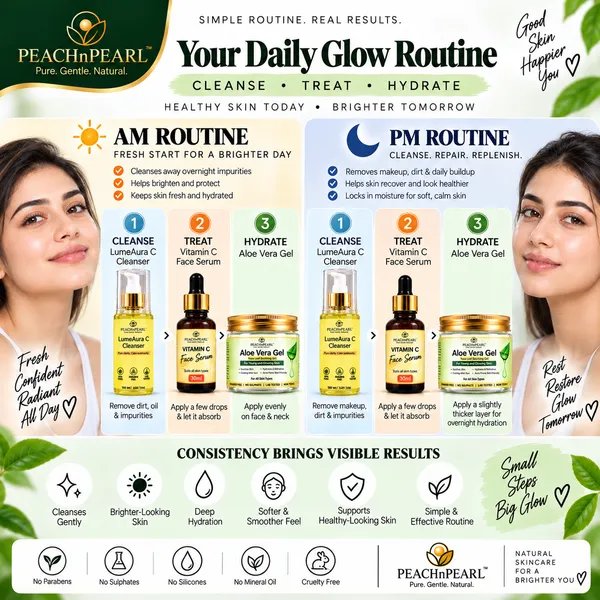 PeachnPearl_Daily_Glow_Cleanser_Serum_Aloe_Vera_Gel_Set