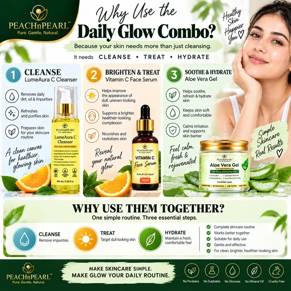 PeachnPearl_Daily_Glow_Cleanser_Serum_Aloe_Vera_Gel_Set