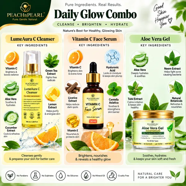 PeachnPearl_Daily_Glow_Cleanser_Serum_Aloe_Vera_Gel_Set