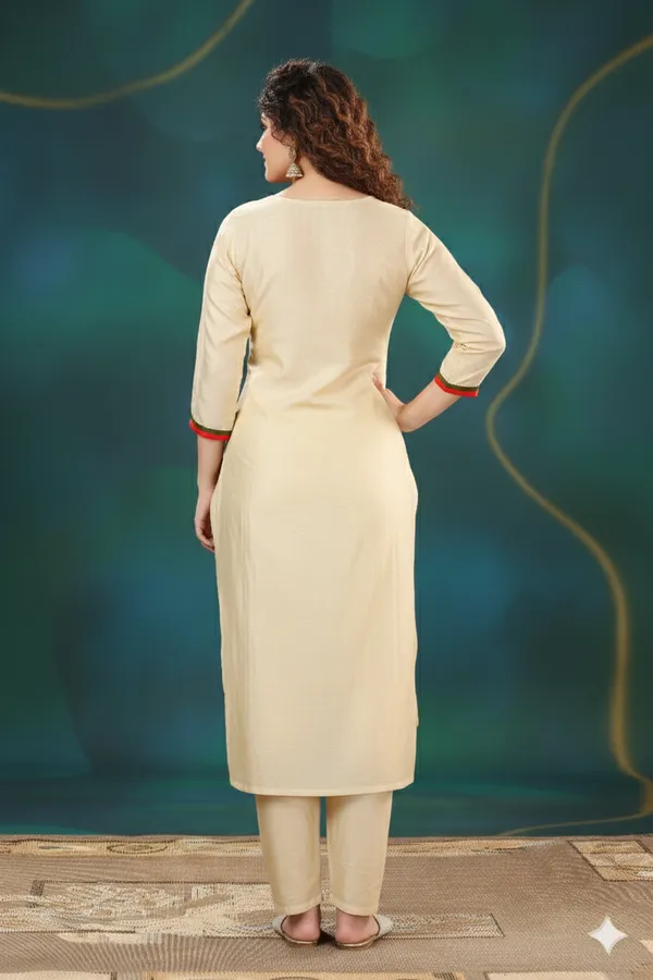 Beige_Banglori_Silk_Kurta,_Pant_&_Dupatta_Set_For_Women_&_Girls