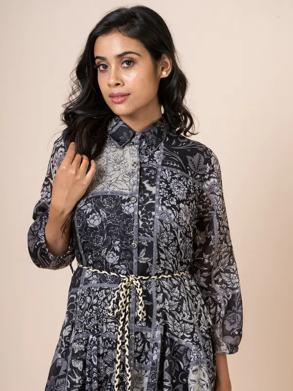 Black_Cotton_Printed_Dress_For_Women