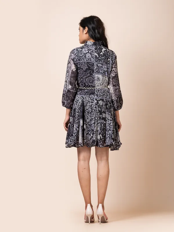 Black_Cotton_Printed_Dress_For_Women