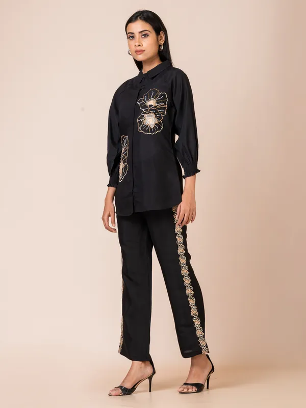 Black_Silk_Embroidered_Co-Ord_Set_For_Women