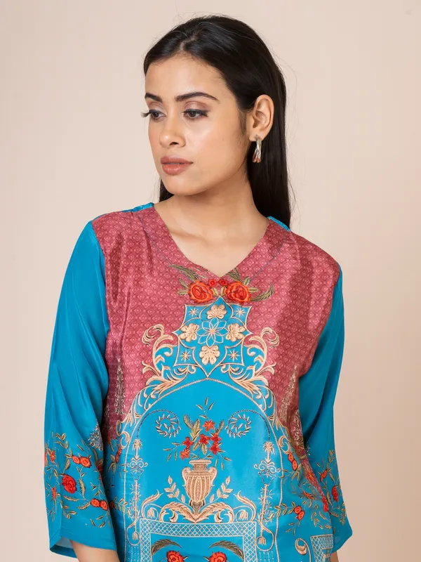 Blue_Crepe_Printed_Co-Ord_Set_For_Women