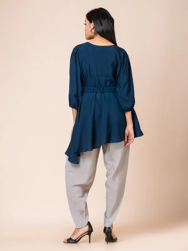Blue_Muslin_Embroidered_Co-Ord_Set_For_Women