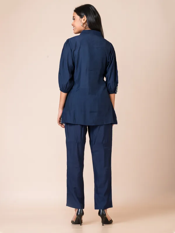Blue_Silk_Embroidered_Co-Ord_Set_For_Women