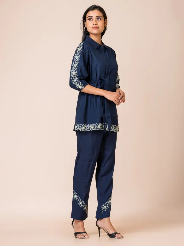 Blue_Silk_Embroidered_Co-Ord_Set_For_Women