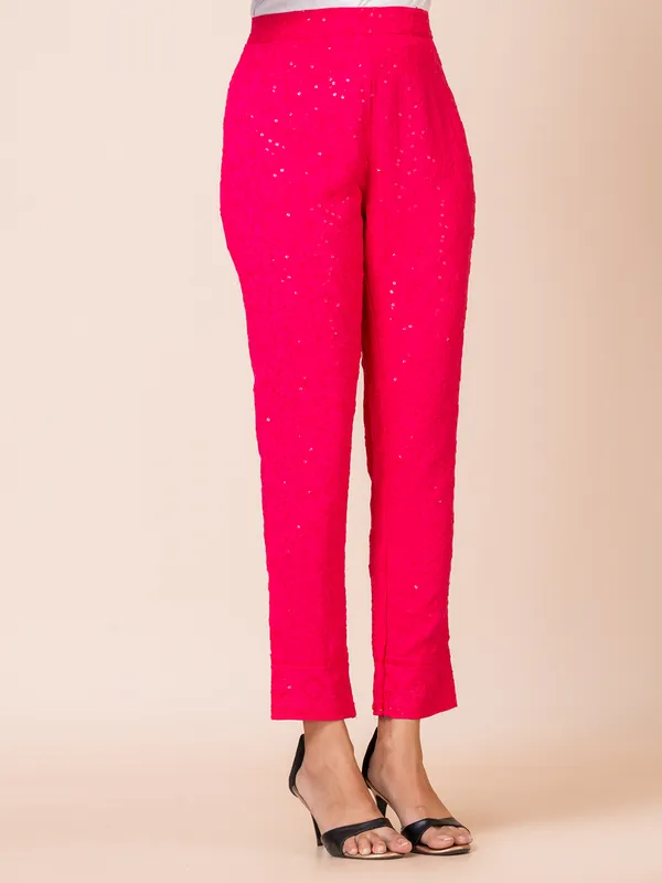 Fuchsia_Cotton_Chikankari_Co-Ord_Set_For_Women