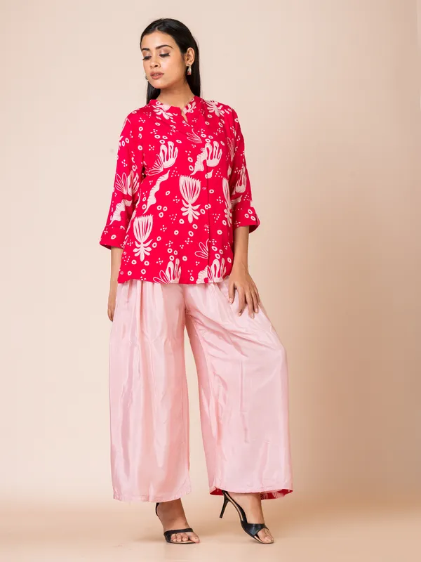 Fuchsia_Muslim_Printed_Co-Ord_Set_For_Women