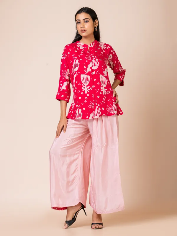 Fuchsia_Muslim_Printed_Co-Ord_Set_For_Women