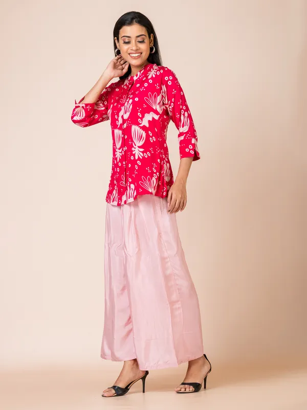 Fuchsia_Muslim_Printed_Co-Ord_Set_For_Women