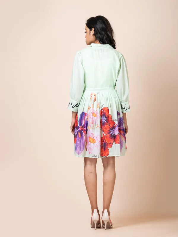 Green_Cotton_Printed_Dress_For_Women
