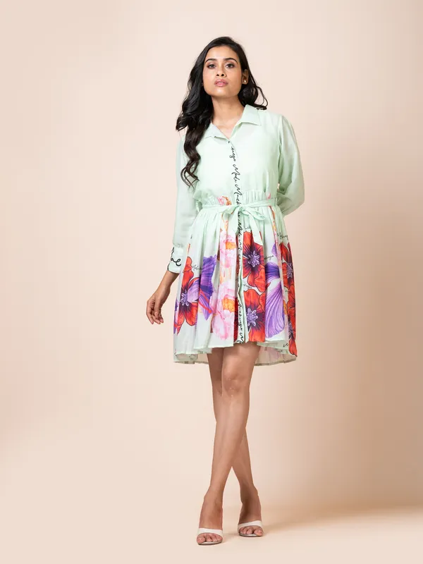Green_Cotton_Printed_Dress_For_Women
