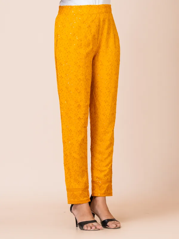 Mustard_Cotton_Chikankari_Co-Ord_Set_For_Women