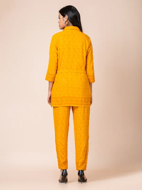 Mustard_Cotton_Chikankari_Co-Ord_Set_For_Women
