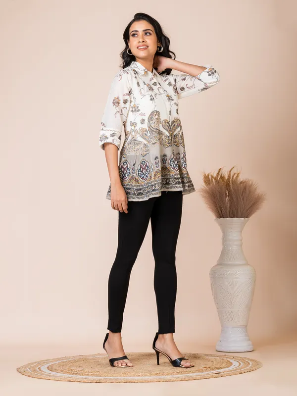 Off-White_Cotton_Printed_Top_For_Women
