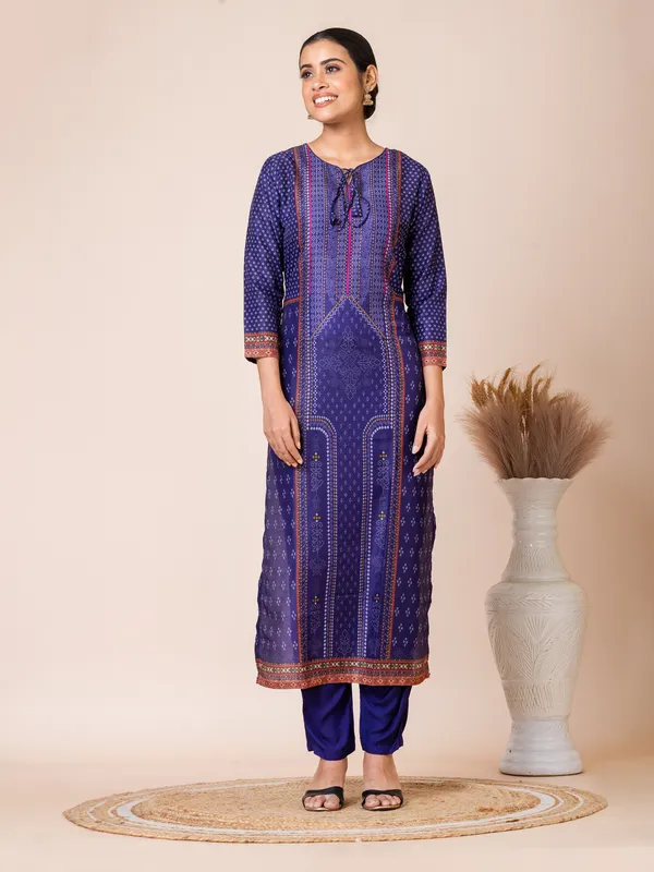 Purple_Muslin_Printed_Kurta_Set_For_Women