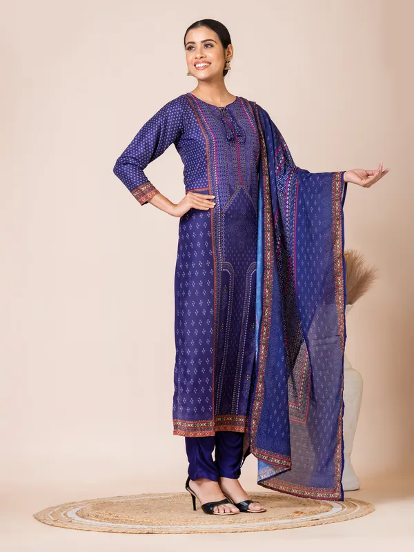 Purple_Muslin_Printed_Kurta_Set_For_Women